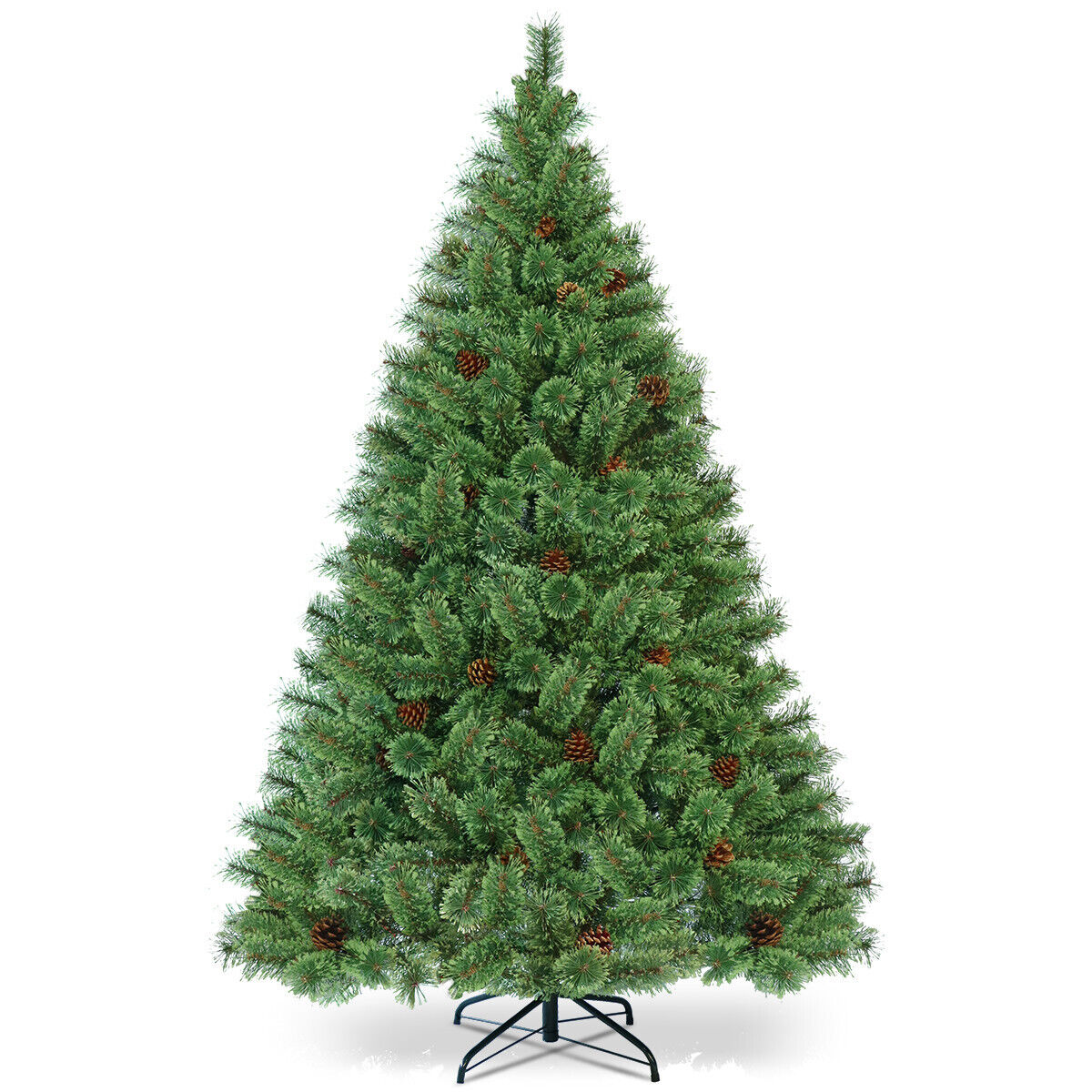 1.8M Christmas Tree Pre-Lit 260 LED Full Xmas Home Decoration Pine Needle Tree