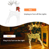 Christmas Decoration Outdoor LED Lights Reindeer Xmas Decor (1pcs 50LED Reindeer + 1pcs 120LED Lighted Reindeer)