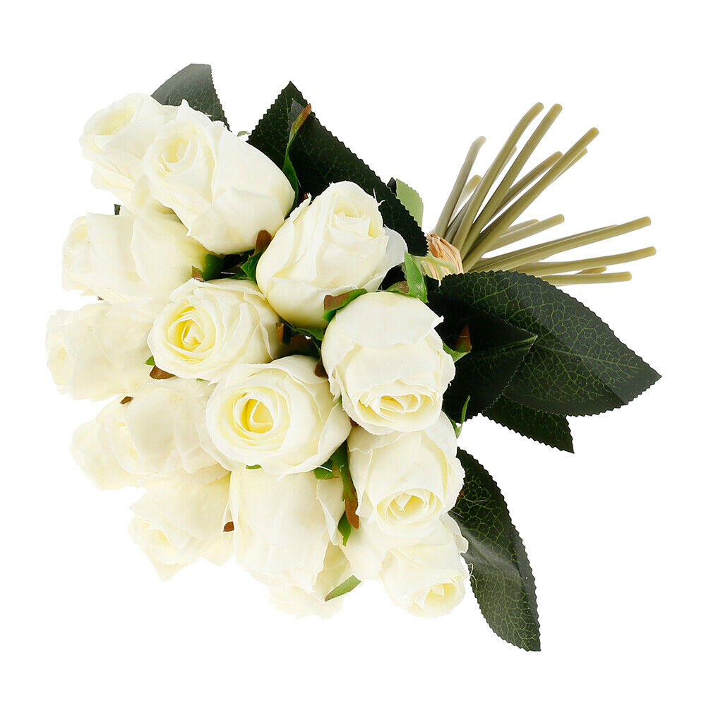 18 Heads Artificial Silk Rose Flowers Wedding