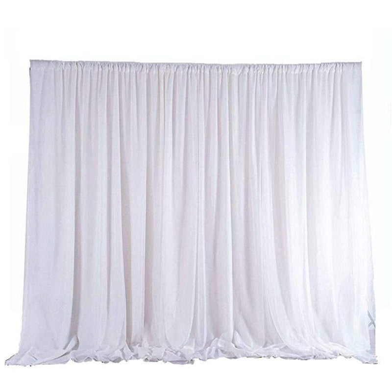 Products Ice Silk Wedding Party Stage Backdrop Sheer Satin Curtain Photo Background-No Swag-3x6M
