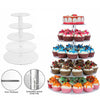 5 Tier Acrylic Round Cupcake Cake Stand
