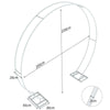 2.2M Double Rails Round Circle Hoop Arch Backdrop Stand