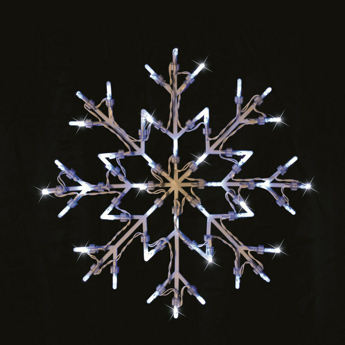 33CM White Flashing LED Snowflake Christmas Lights Decoration