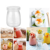 12PCS Glass Pudding Jars Yogurt Milk Jam Parfait Dessert With Lid