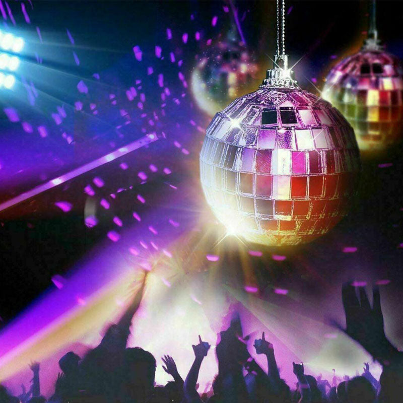 Disco Mirror Ball DJ Light Silver Dance Party Stage Lighting