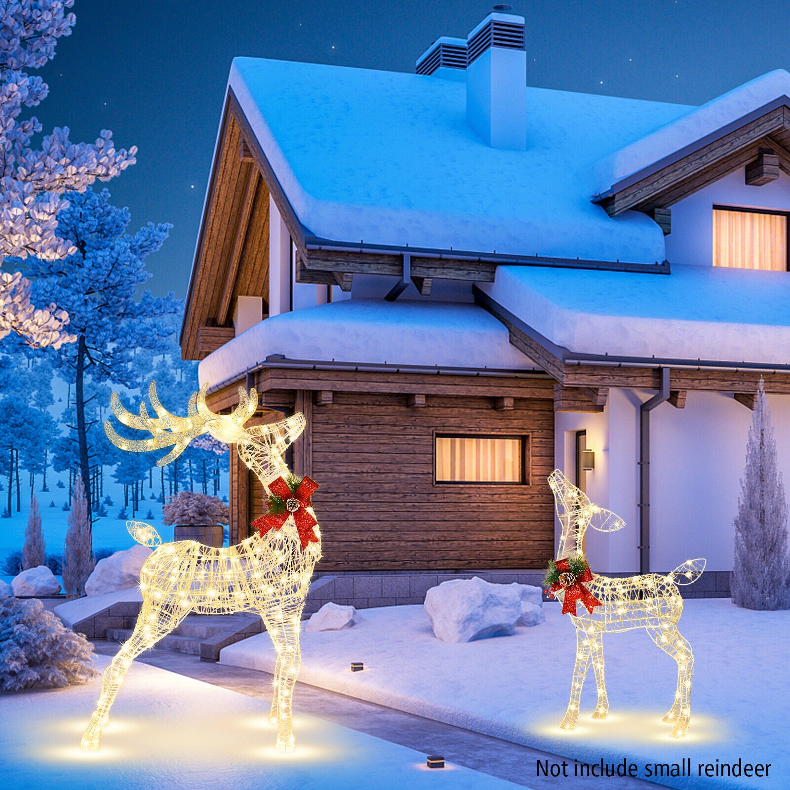 LED Lights Reindeer Xmas Christmas Decoration Outdoor