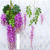 12PCS Artificial Silk Wisteria Leaf Hanging Flower Ivy Vine Wedding Party