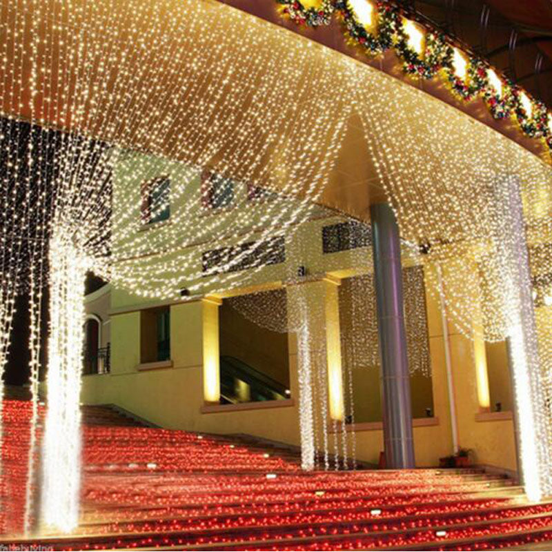 Led Curtain Fairy Lights Wedding Christmas Garden Party-3*3M