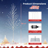 NEW 1.55M LED Christmas Birch Tree Warm White Twig Decor Xmas Indoor Outdoor Fairy