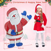 Lighted Christmas Waving Arms Santa Claus 6 Lighted Modes Decoration 381 LED