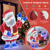 Lighted Christmas Waving Arms Santa Claus 6 Lighted Modes Decoration 381 LED