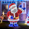 Lighted Christmas Waving Arms Santa Claus 6 Lighted Modes Decoration 381 LED