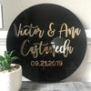 Round Acrylic Board Wedding Welcome Sign Circle Baby Shower Engagement - 50CM