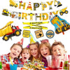 48PCS Construction Party Supplies for Birthday Dump Truck and Digger Balloons