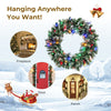 Battery-operated Artificial Christmas Wreath Front Door Wreath Pre-lit Xmas Decor