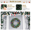 Battery-operated Artificial Christmas Wreath Front Door Wreath Pre-lit Xmas Decor