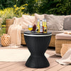 NEW 3 in 1 Rattan Cooler Bar Table Adjustable Ice Bucket Party Barbecue 30L