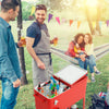 80QT Stainless Steel Portable Outdoor Ice Chest Rolling Cooler Cart Patio Party Picnic