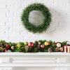 Premium 62CM Christmas Wreath Simulated Sprouts Holiday Garland Decor for Front Door