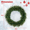 Premium 62CM Christmas Wreath Simulated Sprouts Holiday Garland Decor for Front Door