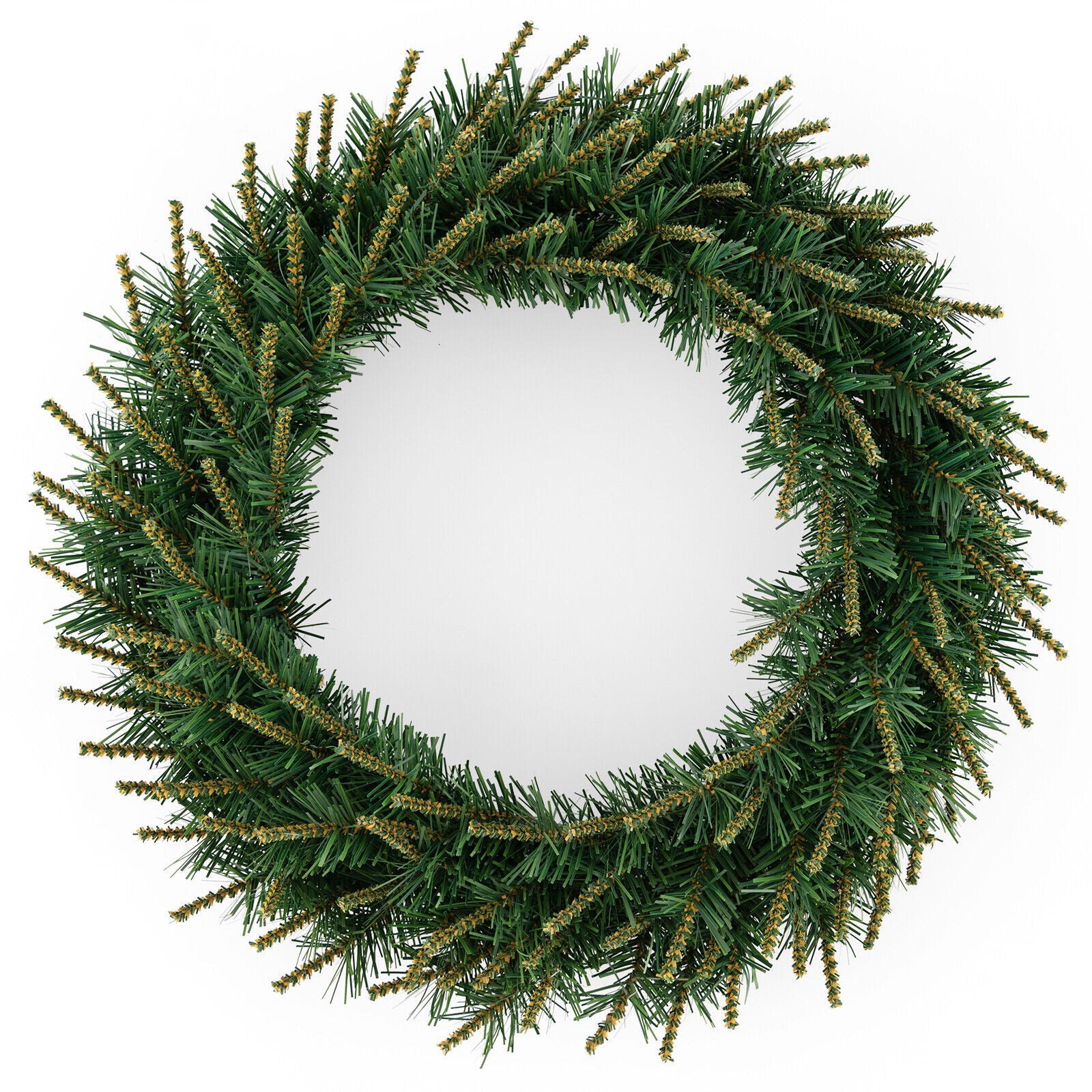 Premium 62CM Christmas Wreath Simulated Sprouts Holiday Garland Decor for Front Door