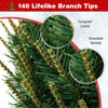 Premium 62CM Christmas Wreath Simulated Sprouts Holiday Garland Decor for Front Door