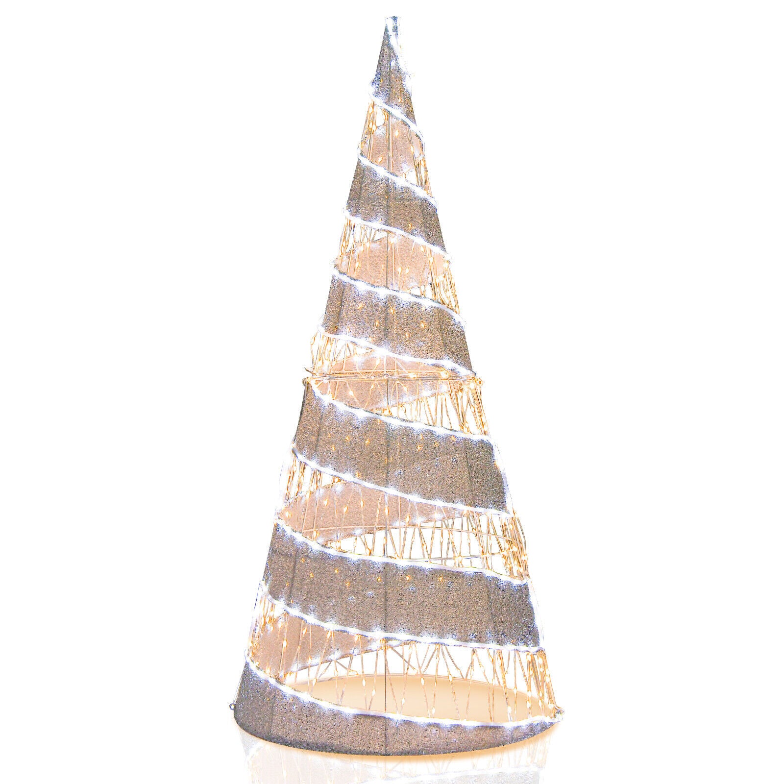 550 Led Lights Pre-lit Christmas Artificial Cone Tree Spiral Conic Tree Xmas Light-up Decor