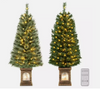 2PCS 125CM Pre-Lit Potted Artificial Christmas Tree with 100 LED Lights