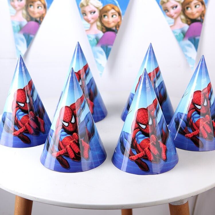 136PCS Spiderman Birthday Party Decoration Set & Spiderman Tableware Kit