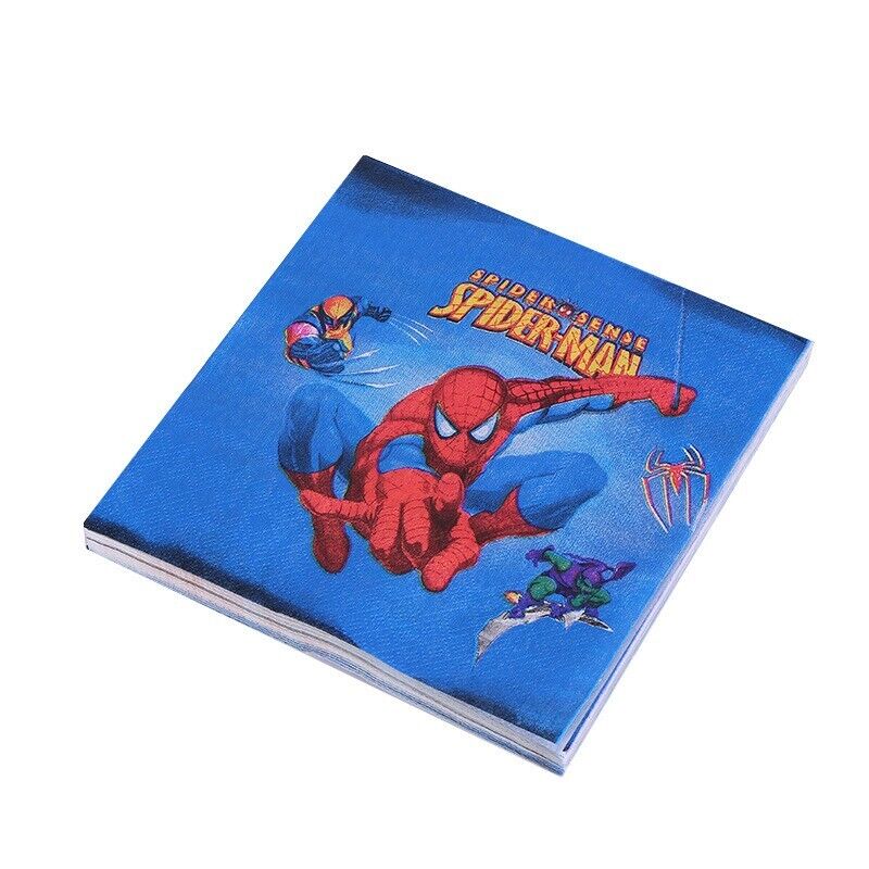 136PCS Spiderman Birthday Party Decoration Set & Spiderman Tableware Kit