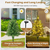 6pcs 45CM 120 LEDs Solar Powered Pre-Lit Christmas Tree  with 8 Modes