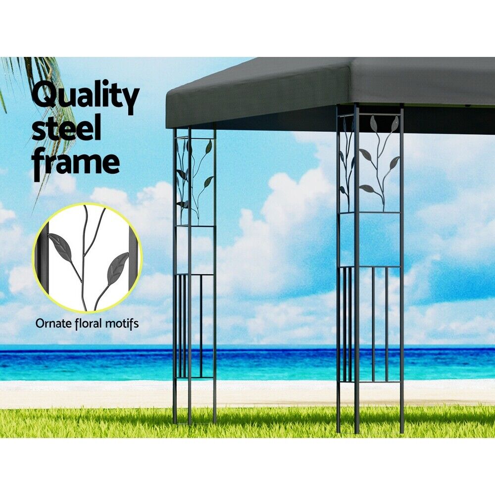 Heavy duty 3x3M Gazebo Marquee Outdoor Wedding Party Event Tent Home Iron Art