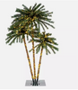 Triple Evergreen Coconut Plam Trees Christmas Decor 930 LED Lights