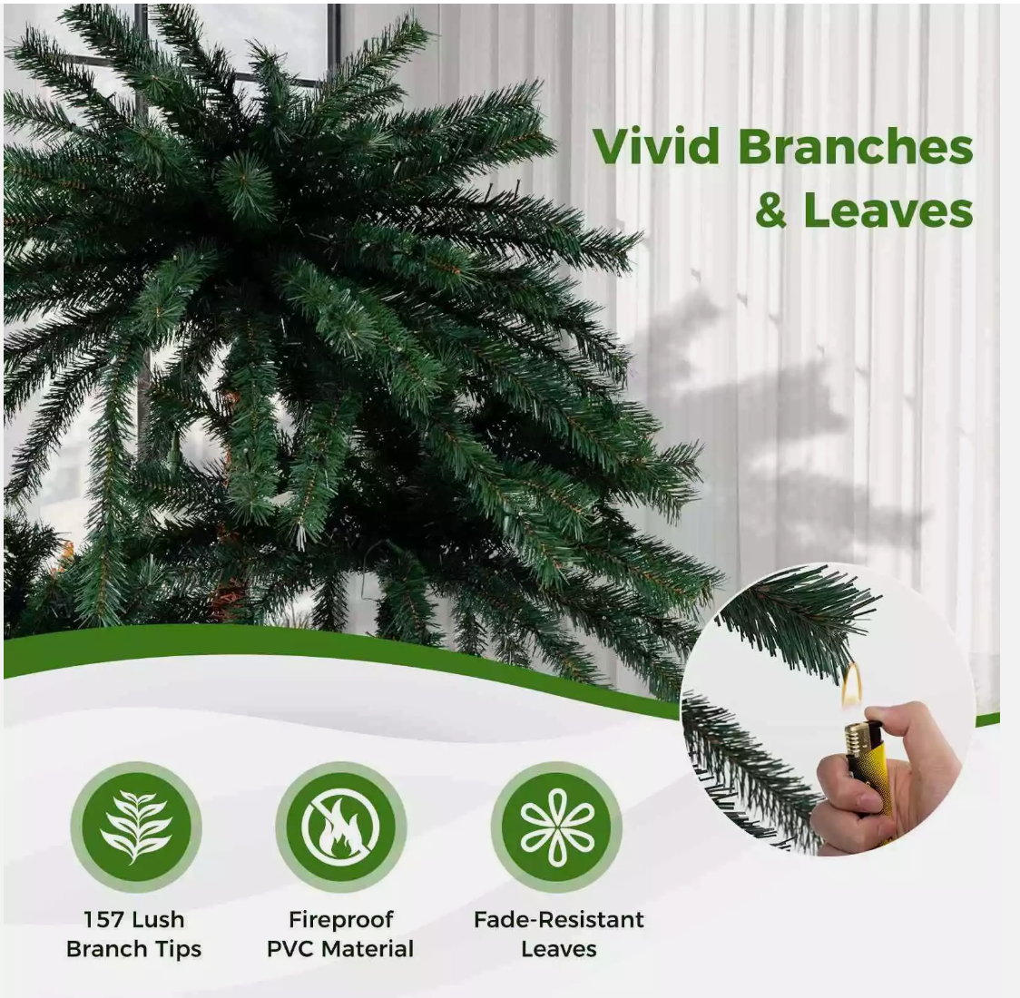 Triple Evergreen Coconut Plam Trees Christmas Decor 930 LED Lights
