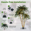 Triple Evergreen Coconut Plam Trees Christmas Decor 930 LED Lights