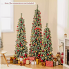 3pcs Artificial Christmas Pencil Xmas Tree with Realistic Accumulated Snow