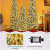 3pcs Artificial Christmas Pencil Xmas Tree with Realistic Accumulated Snow