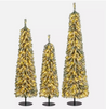 3pcs Artificial Christmas Pencil Xmas Tree with Realistic Accumulated Snow