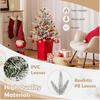 1PCS 122CM Pre-lit Potted Snowy PE Christmas Tree 313 Tips 100 LEDs 12 Berries