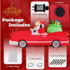 2.35M Lighted Christmas Inflatable Santa Claus and Reindeer Riding Car Xmas