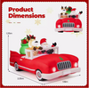 2.35M Lighted Christmas Inflatable Santa Claus and Reindeer Riding Car Xmas