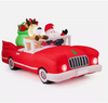 2.35M Lighted Christmas Inflatable Santa Claus and Reindeer Riding Car Xmas
