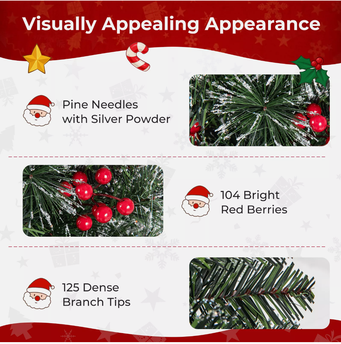 2pcs 90 CM Pre-lit Entrance Potted Christmas Tree for Porch