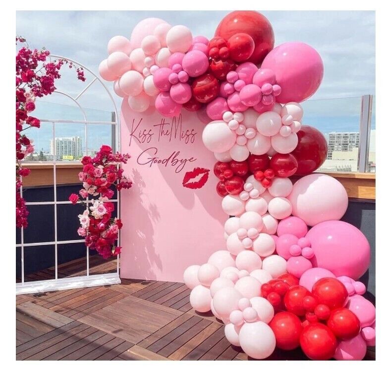 Hot Pink Red Balloon Garland Arch Kit Birthday Wedding Party Decor-146PCS