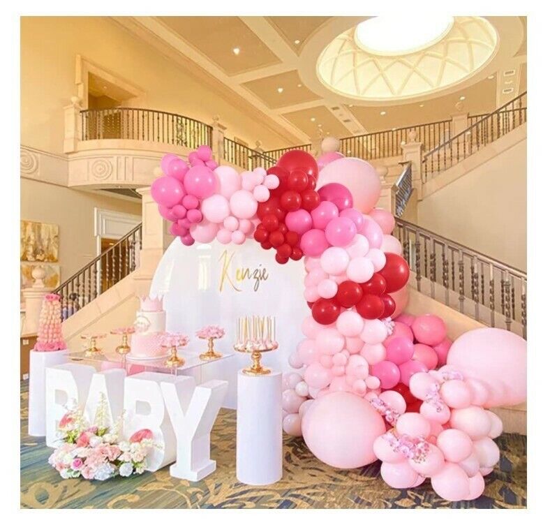 Hot Pink Red Balloon Garland Arch Kit Birthday Wedding Party Decor-146PCS