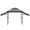 Large 413 x 122cm Outdoor Patio BBQ Grill Gazebo Side Awnings Shelves 2-Tier Canopy AU