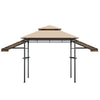 Large 413 x 122cm Outdoor Patio BBQ Grill Gazebo Side Awnings Shelves 2-Tier Canopy AU