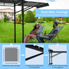 Large 413 x 122cm Outdoor Patio BBQ Grill Gazebo Side Awnings Shelves 2-Tier Canopy AU