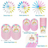 158PCS Unicorn Birthday Party Decoration Supplies Set & Tableware Kit