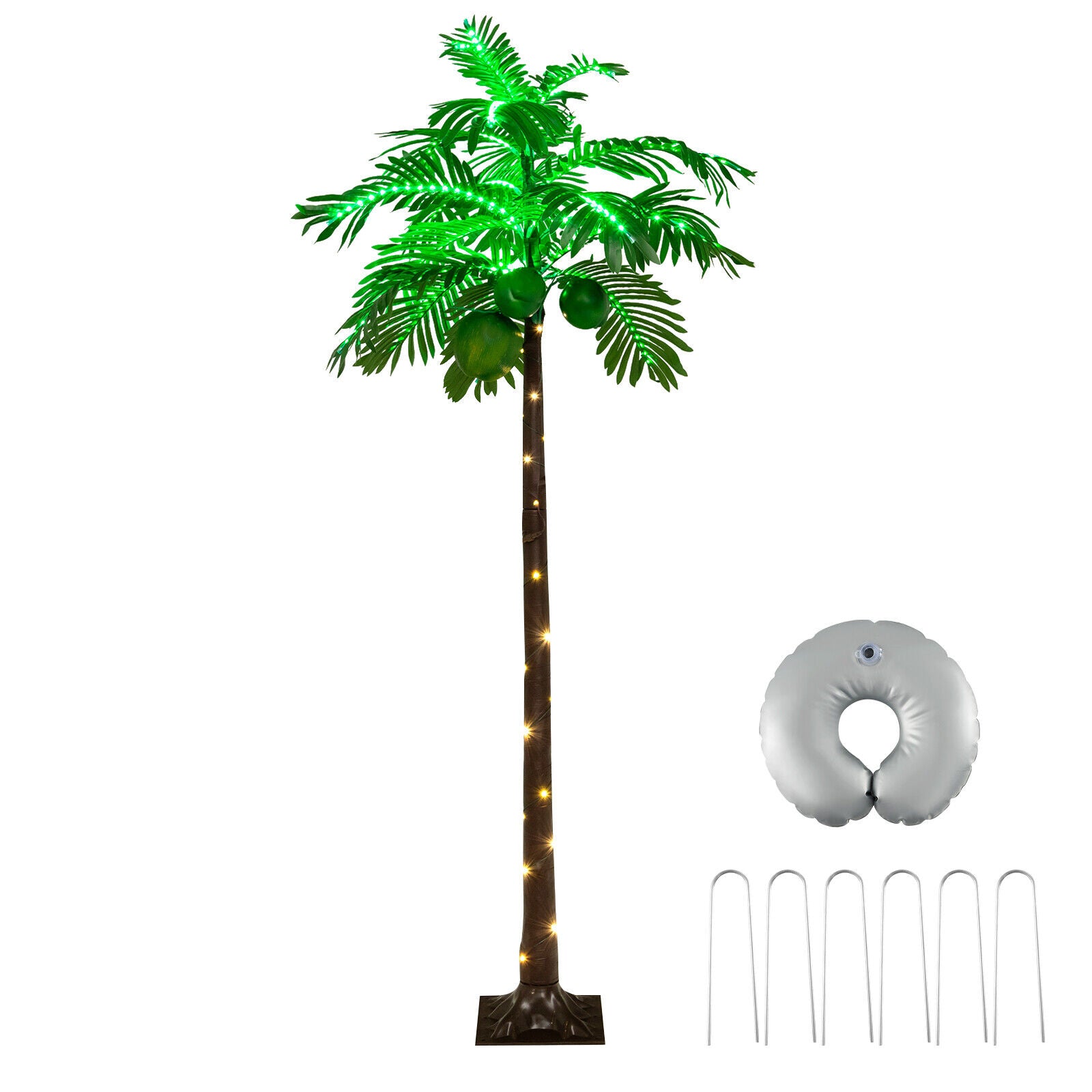 1.8M LED Lighted Hawaiian-Style Tropical Palm Tree